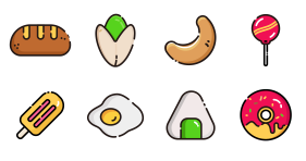 New food in spring Icons