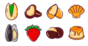 New food in spring Icons