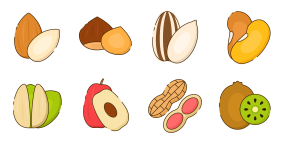 Nut food icon ﹣ commodity banner design competition Icons