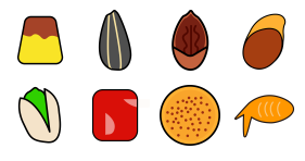 Nut snacks new in spring Icons
