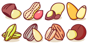 Nuts and dried fruit series Icon Icons