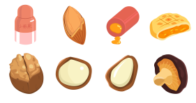 Squirrels, nuts Icons