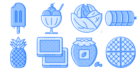 Vegetable and fruit food Icons