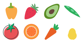 Vegetable & Fruit Icons