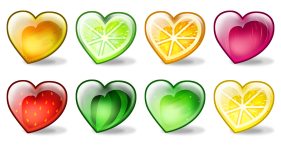Fruity Hearts Icons
