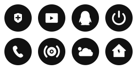 Black mobile phone theme Icon Icons