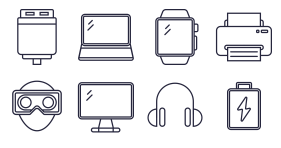 Electronic digital Icon Icons