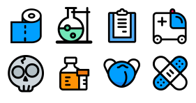 Medical theme multicolor Icon Icons