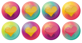 Heart Bubble Icons