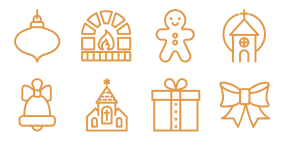 Christmas linear Icon Icons