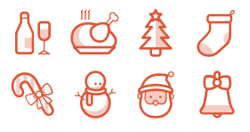 Red Christmas Icon Icons