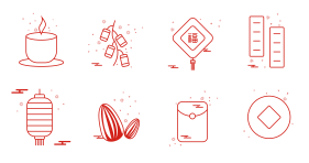 Spring Festival elements Icons