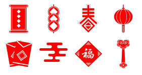 Spring Festival line surface Icon Icons