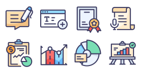 Multi color fill business enterprise ppt Icon Icons