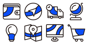 Wave blue internet Icon Icons