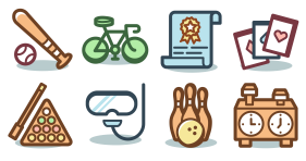 Flat color sports icon Icons