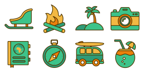 Linear travel Icon Icons