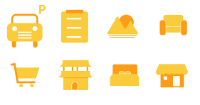 Orange tourism Icon Icons