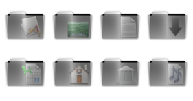Leopard Glass Folder Set Icons