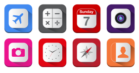 Long Shadow iOS7 Icons