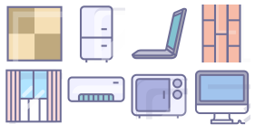 Furniture and household appliances Icons