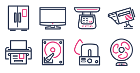 Household Electric Appliances Icons