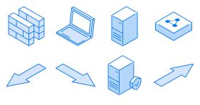 3D technology topology Icons