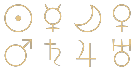 Astrological symbols Icons