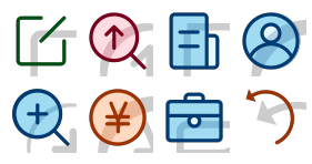 B-end icon - line surface combination Icons