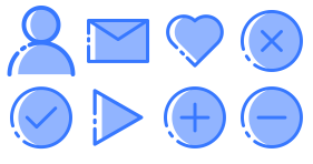 Blue breakpoint Icon Icons