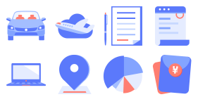 Blue business fresh Icon Icons