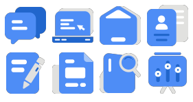 Blue government Icons