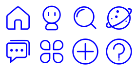 Blue soft fillet Icon Icons