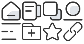 Browsers draw icons with simple lines Icons