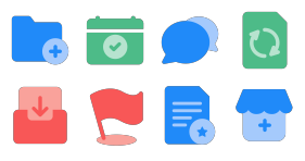 Business scenario (multicolor) Icons