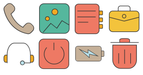 Colorful linear exquisite Icon Icons