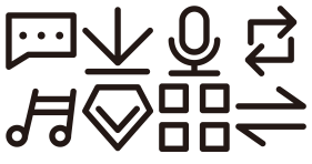 Common mellow linearity Icons