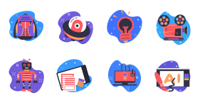 Creative colorful Icon Icons