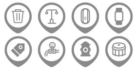 Display icon on Internet of things map Icons