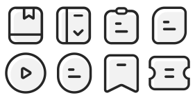 Educational products monochrome series Icon Icons