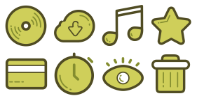 Green mixed Icon Icons