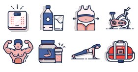 Gym common icons Icons