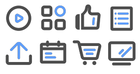 Linear bicolor Icon Icons