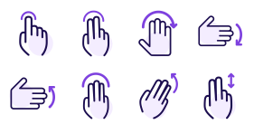 Linear gesture Icon Icons