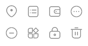 Linear icon - monochrome Icons
