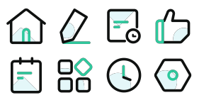 Linear reduction Icons