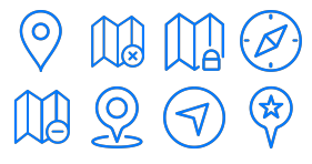 Linear simple monochrome Icon Icons