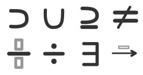 Mathematical symbol formula editor Icons