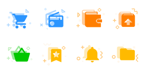 MBE style multicolor Icon Icons