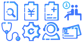 Medical app multi color linear Icon Icons